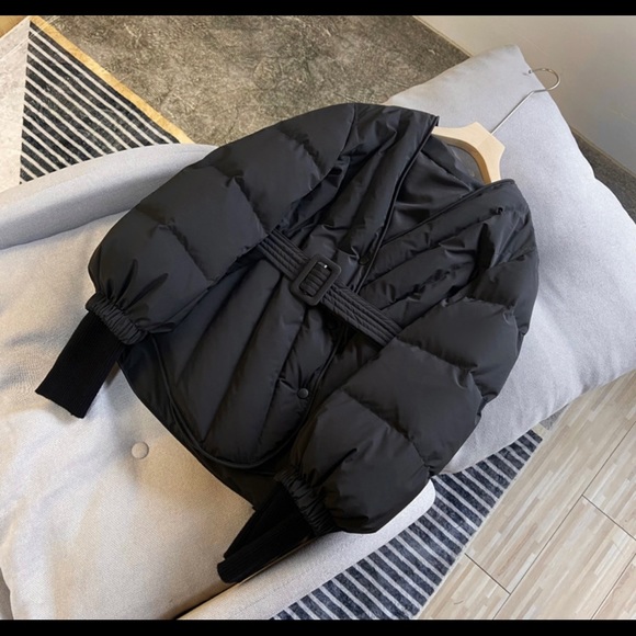 New Puff Down Quilted Tan color Streetwear Fashion women Autumn Winter Coat - Picture 10 of 16